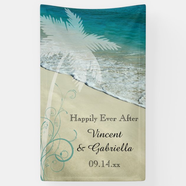 Tropical Beach Wedding Banner