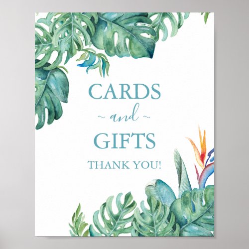 Tropical Beach Wedding Cards  Gifts Sign