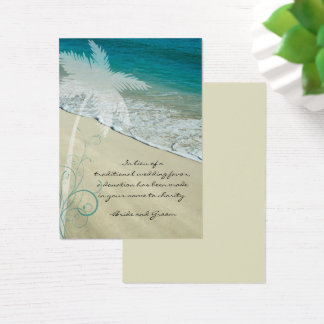 Tropical Beach Wedding Favor Business Cards Templates Zazzle Tropical Beach Wedding Charity Favor Card