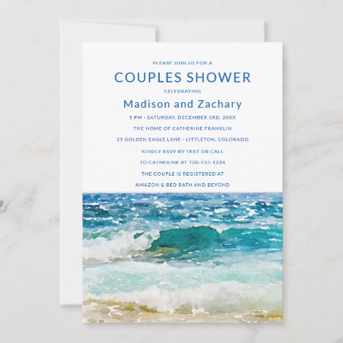 Tropical Beach Wedding Couples Shower