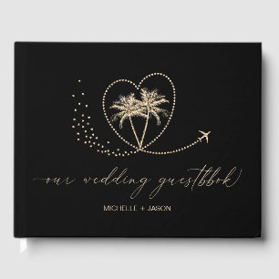 Tropical Beach Wedding Destination Passport Guest Book