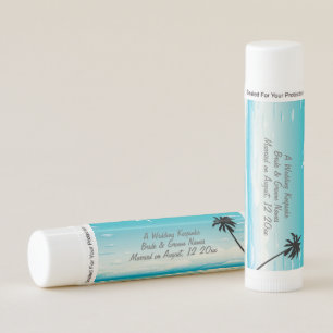 Tropical Beach Wedding Favor Lip Balm