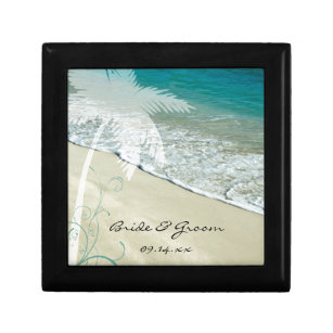 Island Beach Wedding Gift Bo Keepsake Zazzle Tropical Beach Wedding Gift Box