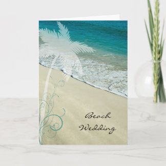 Tropical Beach Wedding Invitation