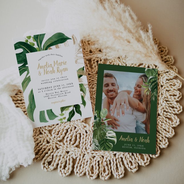 Tropical Beach Wedding Invitation (Creator Uploaded)