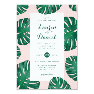 Tropical Beach Wedding Invitation | 5" x 7"