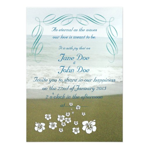 Tropical Beach Wedding Invitations 4