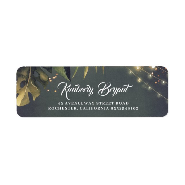 Tropical Beach Wedding Label (Front)