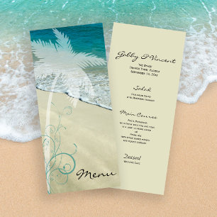 Tropical Beach Wedding Menu