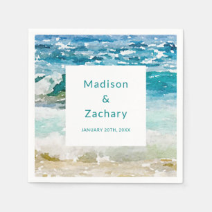 Tropical Beach Wedding Napkins