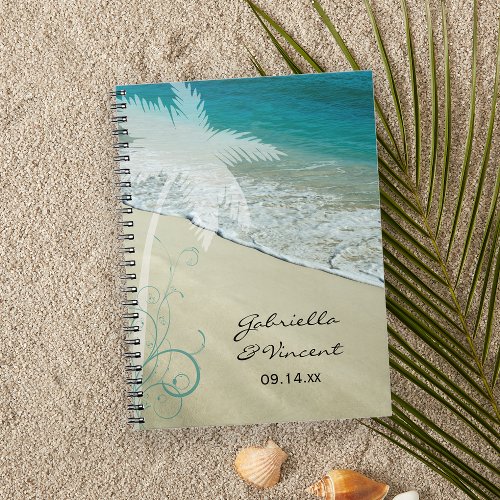Tropical Beach Wedding Notebook
