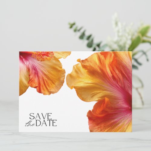 Tropical Beach Wedding Photo Save the Date