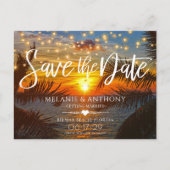 Tropical Beach Wedding Save the Date Invitation (Front)