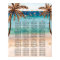 tropical beach wedding seating chart sign