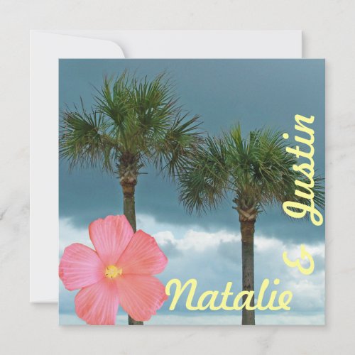 Tropical Beach Wedding Shower Personalized Invitation
