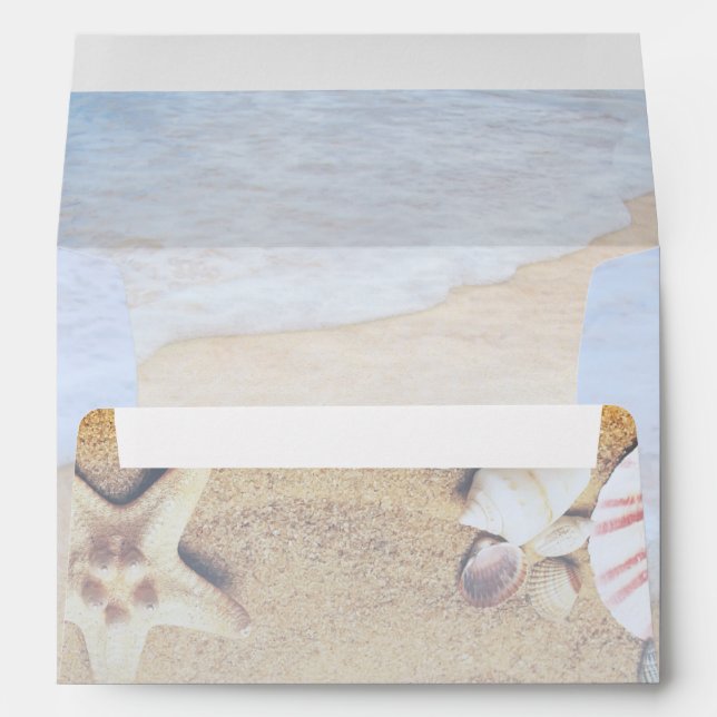 Tropical Beach Wedding Starfish Envelope (Back (Bottom))