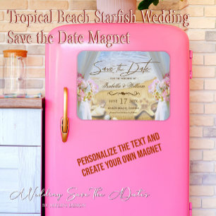Tropical Beach Wedding Starfish Save the Date Magnet