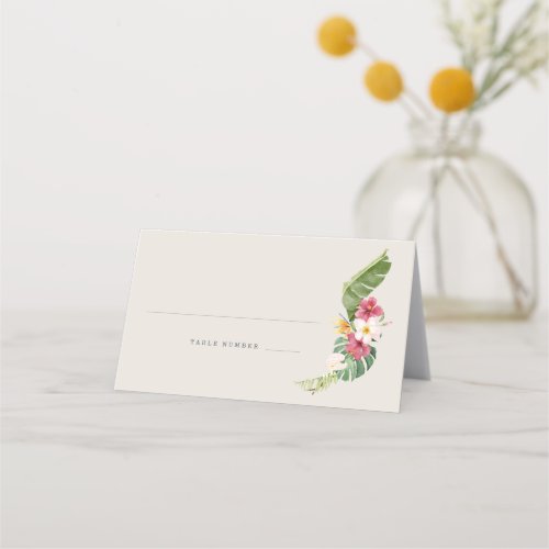 Tropical Beach Wedding Table Place Card