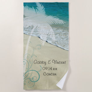 Tropical Beach Wedding Towel
