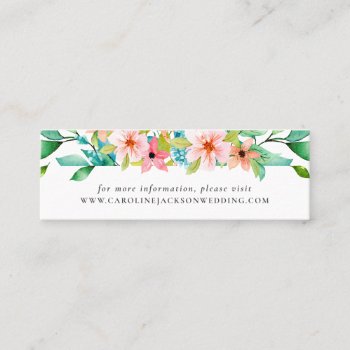Tropical Beach Wedding Website Card by dulceevents at Zazzle