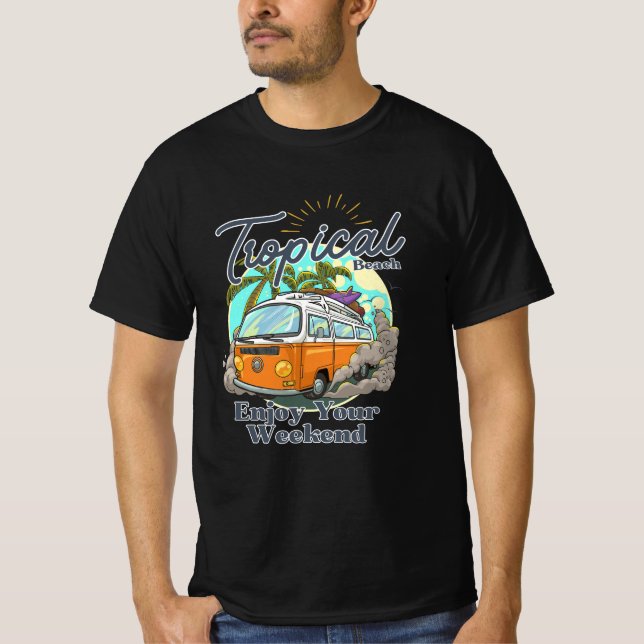 Tropical Beach Weekend Adventure T-Shirt (Front)