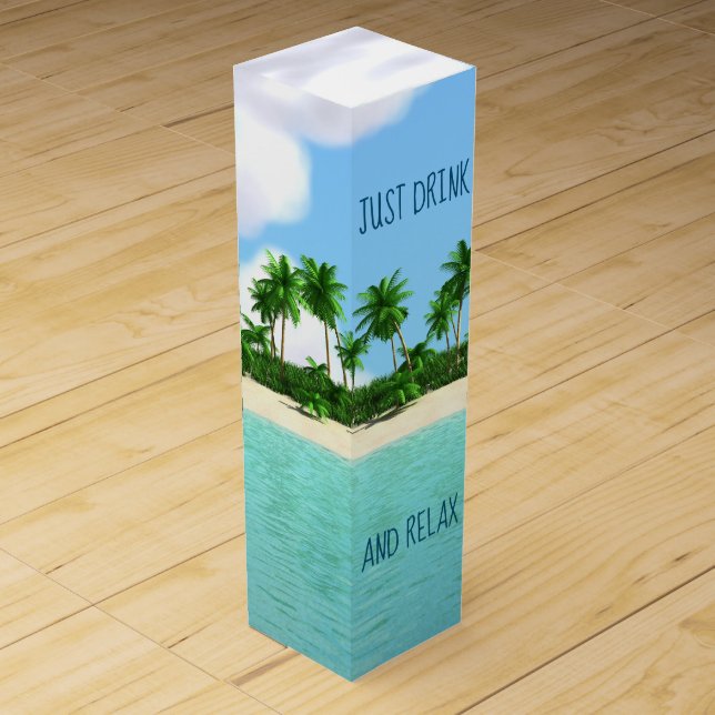 Tropical Beach Wine Box (Front)