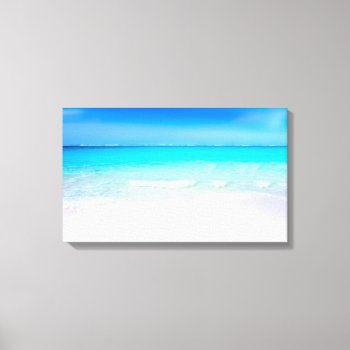 Tropical Beach With A Turquoise Sea Canvas Print by Mirribug at Zazzle