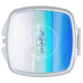 Tropical Beach with a Turquoise Sea Monogram Compact Mirror (Side)