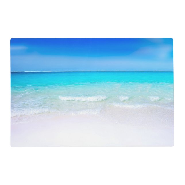 Tropical Beach with a Turquoise Sea Placemat (Front)
