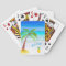 Tropical Beach with Palm Tree Aloha Playing Cards