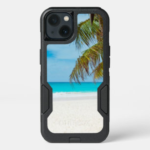 Tropical Beach with Palm Trees iPhone 13 Case