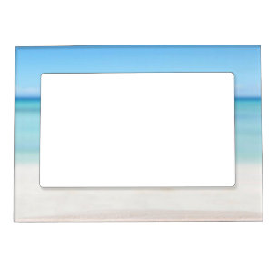 Tropical Beach with sand and waves Magnetic Frame