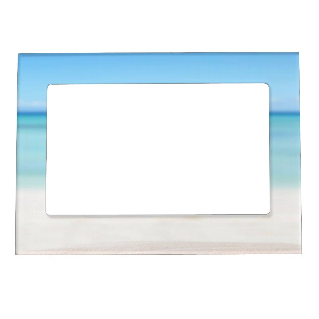 Tropical Beach with sand and waves Magnetic Frame (Front)