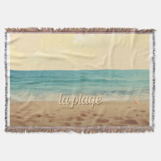 Tropical Beach Woven Blanket
