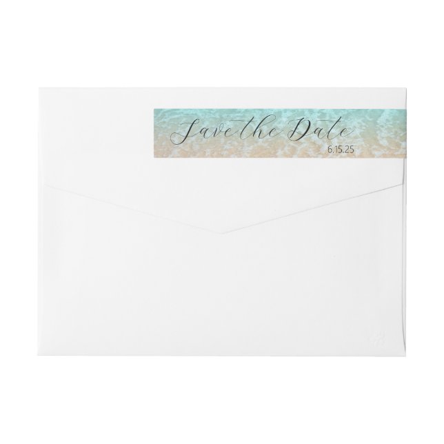 Tropical Beach Wrap Around Label (Back)