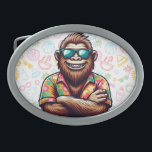 Tropical/beach yeti/bigfoot  belt buckle<br><div class="desc">.</div>