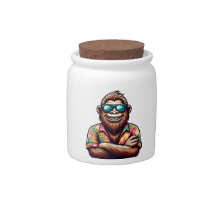 Tropical/beach yeti/bigfoot candy jar