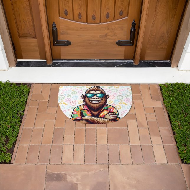 Tropical/beach yeti/bigfoot  doormat (Outdoor)