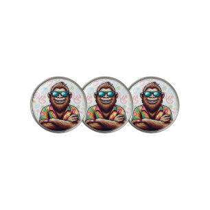 Tropical/beach yeti/bigfoot  golf ball marker