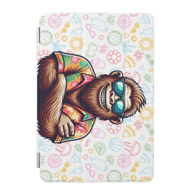 Tropical/beach yeti/bigfoot  iPad mini cover (Front)
