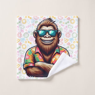 Tropical/beach yeti/bigfoot  wash cloth