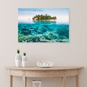 Tropical Beaches   Ari Atoll Maldives Canvas Print