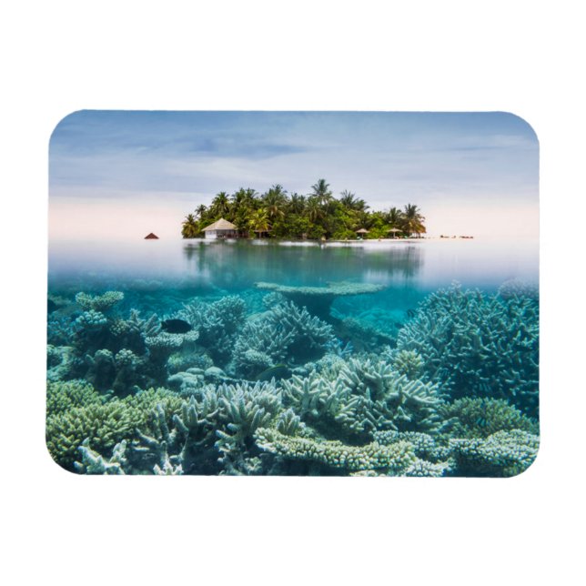 Tropical Beaches | Ari Atoll Maldives Magnet (Horizontal)