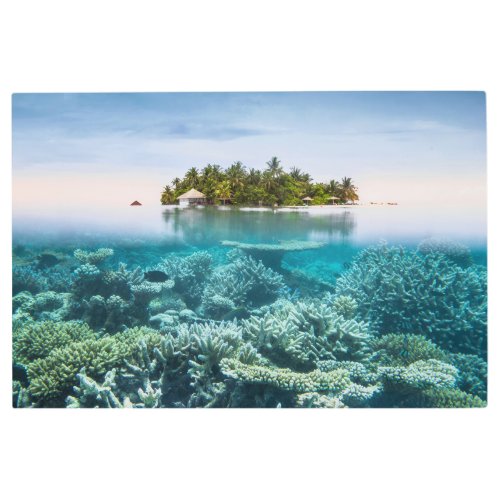 Tropical Beaches  Ari Atoll Maldives Metal Print