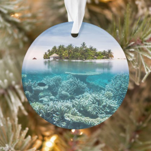 Tropical Beaches  Ari Atoll Maldives Ornament