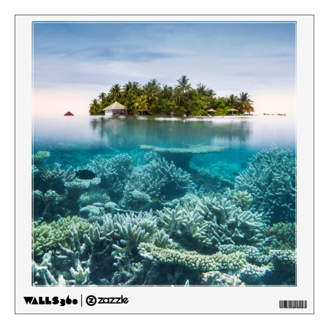 Tropical Beaches | Ari Atoll Maldives Wall Decal (Front)