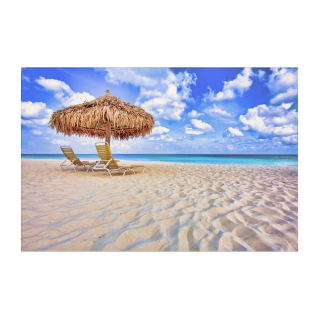 Tropical Beaches | Aruba Sandy Beach Acrylic Print (Front)