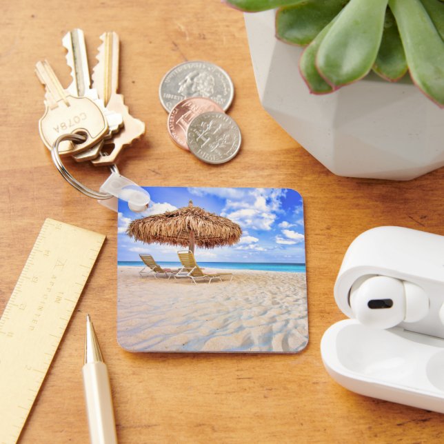 Tropical Beaches | Aruba Sandy Beach Keychain (Desk)