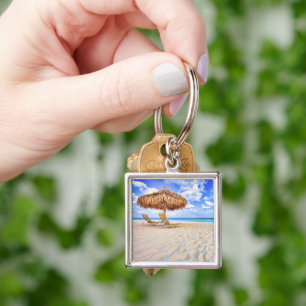 Tropical Beaches   Aruba Sandy Beach Keychain
