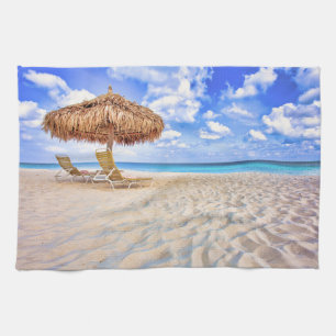 Tropical Beaches   Aruba Sandy Beach Kitchen Towel